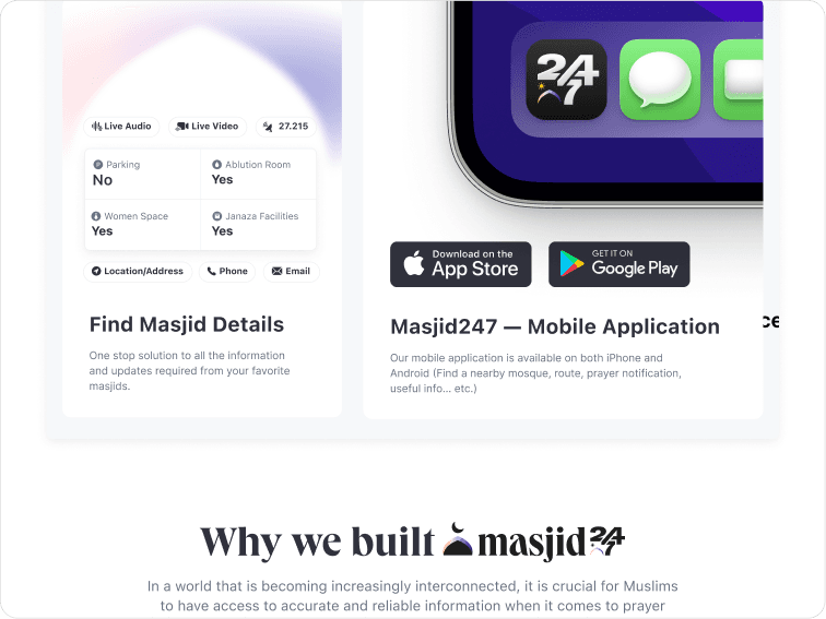 Masjid 24/7 selected interface screen 2